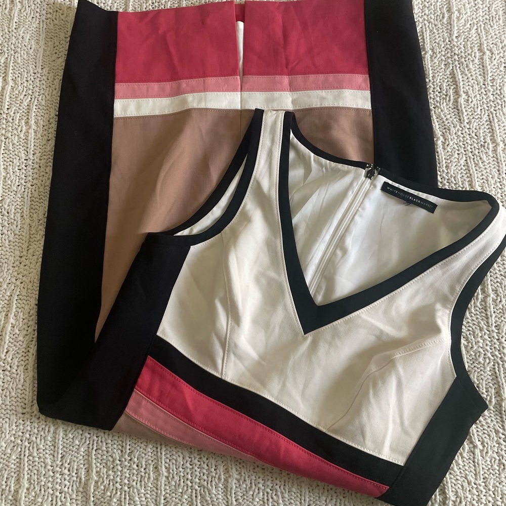 White House Black Market Block Color Dress